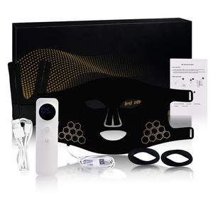 Masque facial professionnel de luminothérapie LED, masque en silicone noir avec 4 modes de couleur pour le soin de la peau à domicile - Product Image 1