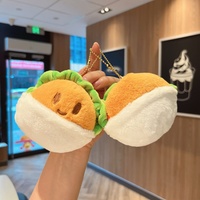 Nuevo Producto: Llavero de Peluche de Hamburguesa Adorable con Expresión Bordada para Decoración de Mochilas y Regalo