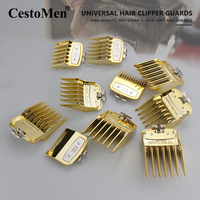 10 pièces/ensemble Placage De Luxe Or Clip Guides Peigne Tondeuse À Cheveux Peigne Limite Remplacement Tondeuse À Cheveux Outil De Coiffure Peigne Limite