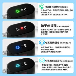 Fontaine à eau intelligente pour animaux de compagnie, distributeur automatique rond en acier inoxydable pour chiens et chats WF300 - Product Image 5