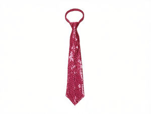 <b>Sequin</b> Tie 7.5cm*35cm Rose <b>Red</b> Party Decoration Necktie - Product Image 1