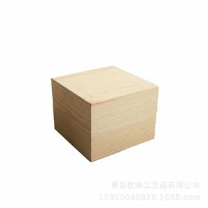 Pine Wooden Storage <b>Box</b> Square Handmade Craft <b>Gift</b> Packaging Customizable Size - Product Image 3