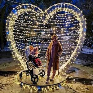 Lumière LED en forme d'arche de cœur, étanche IP65, pour décorations de mariage et de la Saint-Valentin, intérieur et extérieur - Product Image 1