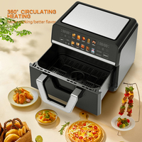 2026 Electric Square Household Air Fryer TERBARU Terlaris Tanpa Minyak Layar Sentuh Digital Terlihat 10L