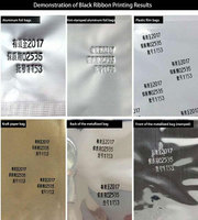 Pita Kode Hitam Panas 30mm 20mm 25mm untuk Pencetakan Tanggal Kedaluwarsa Kompatibel dengan Printer Label SCF900