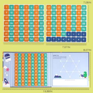 Fournitures pour l'école à domicile, jouets éducatifs mathématiques, tableau des nombres de 1 à 100, jeu de multiplication Montessori - Product Image 5