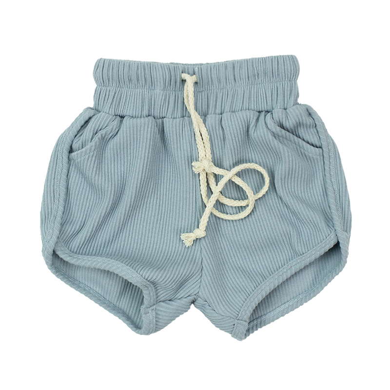 Горячая Распродажа модная детская одежда спортивный стиль ребристый хлопок пояс велосипедные шорты наборы