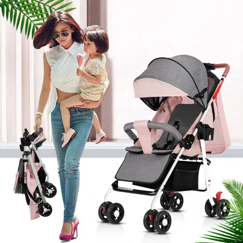 Duitsland Anti-Rollover Opvouwbare Kids Babypop Wagen Kinderwagen Speelgoed Baby Trolley Rollator 3 In 1 Luxe Voor Baby 'S