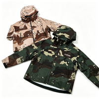 Veste coupe-vent camouflage courte pour homme, personnalisée, légère, en polyester et nylon, zippée, imperméable, coupe-vent, pour la pêche en plein air, à capuche