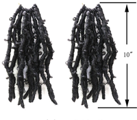 Nouveautés Vente en Gros Tresses Synthétiques Torsadées 10 Pouces Douces au Crochet Sans Nœuds 2 Pièces Dreads Butterfly Locs Faux Locs Femmes Noires