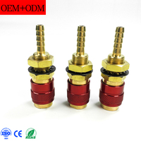 Adaptateur à eau et à gaz, raccord mâle en laiton, mamelon refroidi à l'eau et au gaz, raccord rapide pour tuyau torche de soudage MIG TIG, 8mm, 2 pièces