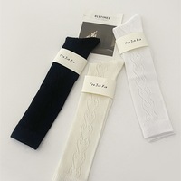 Chaussettes hautes pour femmes, chaussettes en coton mignonnes pour filles, chaussettes Lolita, uniforme Jk, chaussettes de mollet