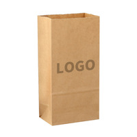 Restaurant écologique burger à emporter emballage de restauration rapide sac de pépites de poulet frit Kraft sac en papier pour frites logo personnalisé