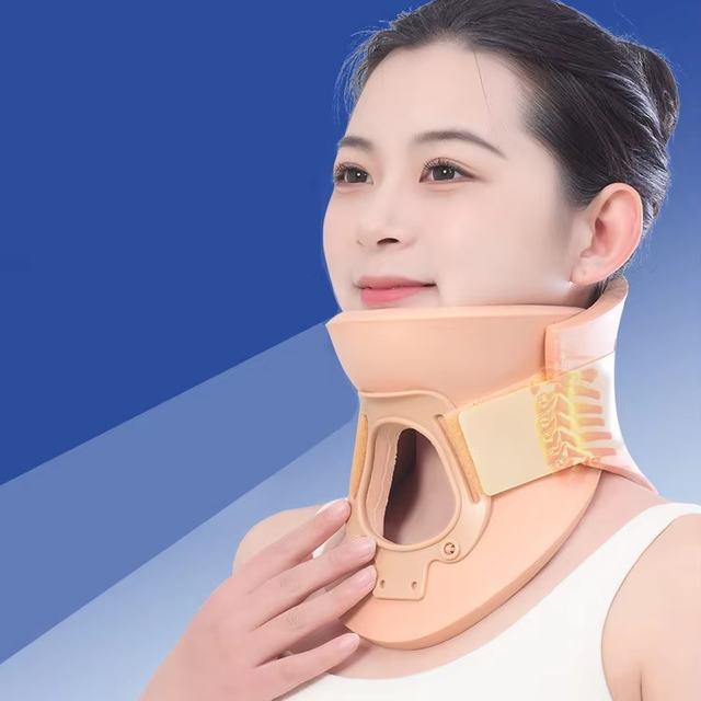 Adult Neck Fixator Polymeric Brace Class I Home Care Device for Air Cut Postoperative Torticollis Cervical Support