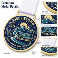 Medaglie Personalizzate per Finisher di Maratone 5K/10K, Corsa/Nuoto/Calcio/Triathlon/Ciclismo, Produttore di Medaglie in Metallo per Premi Sportivi