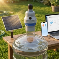 Transmetteur de niveau sans fil solaire Lora LoraWAN 4G WiFi Tuya APP pour réservoir d'eau, de carburant ou de liquide – Radar de mesure de niveau