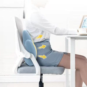 Coussin de soutien lombaire en mousse à mémoire de forme pour <span class=keywords><strong>chaise</strong></span> de bureau, soulage les maux de dos, améliore la posture, idéal pour la lecture, le repos au lit et comme <span class=keywords><strong>dossier</strong></span> de siège auto - Product Image 3