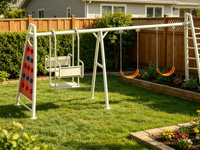 Ensemble de balançoires d'extérieur en gros avec mur d'escalade, balançoires pour bébés et balançoires à sangles pour enfants, idéal pour les jardins d'enfants et les parcs