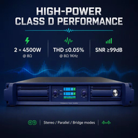 Amplificateur de puissance numérique professionnel 4500W, 2 canaux, classe D, amplificateur audio pour enceintes Line Array et concerts