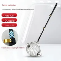 Collecteur de balles de tennis et de pickleball portable, léger et durable, avec poignée télescopique et fils haute résistance, directement de l'usine