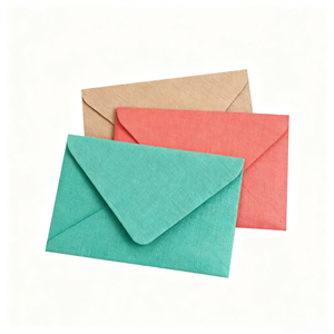 Sobre de billetera de papel para tarjeta postal con logotipo frustrado en caliente de forma personalizada vintage colorido <span class=keywords><strong>y</strong></span> fácil de usar para regalos - Product Image 1