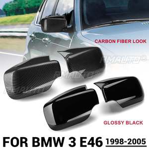 Cubiertas de Espejos Laterales con Aspecto de Fibra de Carbono, Tapas para Espejos Retrovisores Laterales para BMW Serie 3 E46 316i 318i 325i 328i 330i 1998-2005 - Product Image 1
