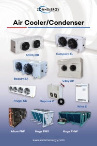 Com-Energy : Condenseur refroidi par air en forme de W FNW pour la réfrigération industrielle, usine de transformation alimentaire, système de refroidissement haute efficacité - Product Image 3