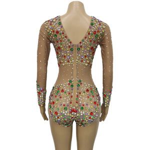 Costume da Sirena Sexy 2026 per Spettacoli di Danza, Body con Strass e Paillettes, Tuta Intera da Palcoscenico per Donne - Product Image 4
