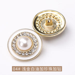 2025 femmes belle décoratif métal bouton laine coupe-vent Cardigan écologique en alliage de Zinc manteau pull fantaisie bouton - Product Image 2