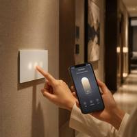 Interruptor Táctil Inteligente WiFi y Bluetooth para Tuya, con Certificación SAA, Compatible con Google Home y Alexa, Panel de Control de Luz por Voz