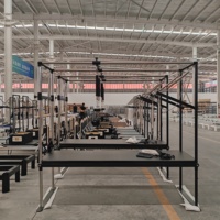 Table de Pilates Cadillac Trapeze Stable de Qualité Commerciale en Aluminium Noir pour Entraînement Fitness en Studio de Gymnastique – Vente en Gros