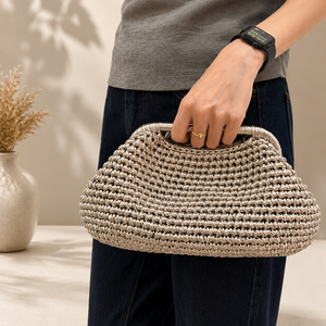 Bolso <span class=keywords><strong>de</strong></span> Mano Tipo Clutch <span class=keywords><strong>de</strong></span> Paja Hecho a Mano con Textura Metálica <span class=keywords><strong>de</strong></span> Alta Calidad <span class=keywords><strong>para</strong></span> Mujer, Bolso <span class=keywords><strong>de</strong></span> Mano Pequeño <span class=keywords><strong>para</strong></span> Eventos Nocturnos y Bodas, Bolso <span class=keywords><strong>de</strong></span> Playa - Product Image 3