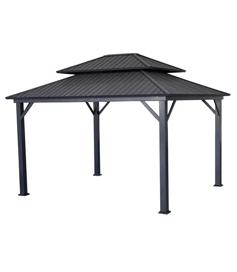 10x12 wooden aluminum steel metal camping garden waterproof outdoor canopy pergolas gazebos for sale