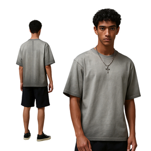 Primavera/estate t-shirt Unisex personalizzata oversize in cotone 100% stile e traspirante lavata per <span class=keywords><strong>uomo</strong></span> e <span class=keywords><strong>donna</strong></span> - Product Image 6