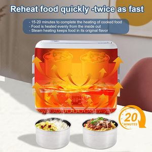 Mini Olla Arrocera Eléctrica Aislada de 2.4L, Lonchera Automática para Uso Doméstico y de Oficina - Product Image 3