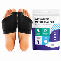 Coussinets métatarsiens orthopédiques et coussinets pour l'avant-pied avec coussinet en gel lavable pour soulager la douleur au pied chez les femmes et les hommes, soutien pour le neuroma de Morton