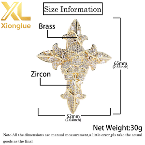Collier unisexe en acier inoxydable, best-seller, style européen et américain, pendentif croix vintage en zircon, hip-hop, cadeau personnalisé - Product Image 3