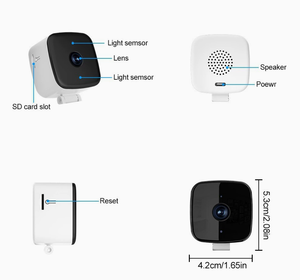 Caméra de sécurité pour fenêtre avec interphone vocal bidirectionnel intelligent, vision nocturne HD 1080P, indice de protection IP65 pour utilisation en extérieur - Product Image 1