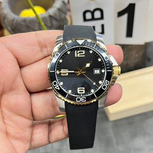 Montre de plongée sportive de luxe, lunette en céramique rotative, fonction date, montre-bracelet en cristal saphir - Product Image 1