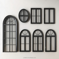 Fenêtre à battant horizontale en alliage d'aluminium de style français moderne, sur mesure, à économie d'énergie, coupe-vent, avec verre trempé pour villa de campagne