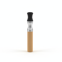 Bâtonnet inhalateur sans fumée en bois pour arrêter de fumer, dispositif d'inhalation aromatisé, embout en silicone réutilisable, capacité 5 ml, lot de 3, pratique