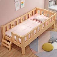 Lit superposé pour enfants en bois massif avec barrière de sécurité, design minimaliste moderne, options pour nourrissons, tout-petits et enfants