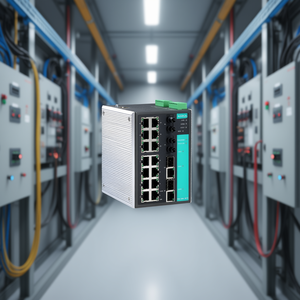 สวิตช์จัดการ Moxa EDS-518A-MM-ST แบบ 16 พอร์ต Gigabit Ethernet สำหรับติดตั้งบนราง DIN สำหรับอุตสาหกรรม - Product Image 3