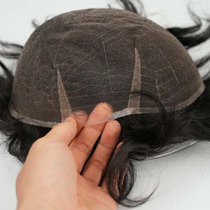 Tupé de Encaje Completo para Hombre con Línea de Cabello Natural, Reemplazo de Cabello Humano, Ligero, Cómodo, Fácil de Usar, Calidad Duradera - Product Image 3