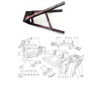 Soporte de Guardabarros Trasero de Plástico Plateado de Alta Calidad, Remanufacturado en Fábrica Original, para Ferrari 430 - Product Image 1