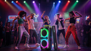 Caja de Subwoofer de 8 Pulgadas Amplificada con Luces LED de Colores Intermitentes, Altavoz de Plástico Profesional Tipo <span class=keywords><strong>Boombox</strong></span> 3 - Product Image 5