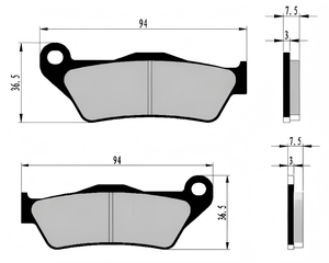 Pastiglie Freno a Disco Posteriori per Moto, Parti di Assemblaggio per <span class=keywords><strong>BMW</strong></span> <span class=keywords><strong>K1300</strong></span> S/R dal 2009 al 2015 - Product Image 3