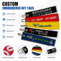 Porte-clés en gros, porte-clés personnalisés avec patch brodé, porte-clés tissés personnalisés en vrac