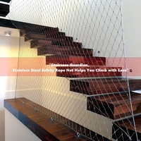 Assurance commerciale Maille de balustrade en acier inoxydable 304 2.5mm 7x7 Armure 50mm Service coupé et soudé Assurance commerciale