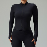 Combinaison de yoga à manches longues avec fermeture éclair pour l'hiver, veste de course et de fitness pour femmes, respirante, résistante à l'eau, séchage rapide, Cloud Sense